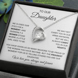 To Our Daughter Forever Love Necklace from Mom & Dad, Dad Gift for her, Mom Gift for Daughter