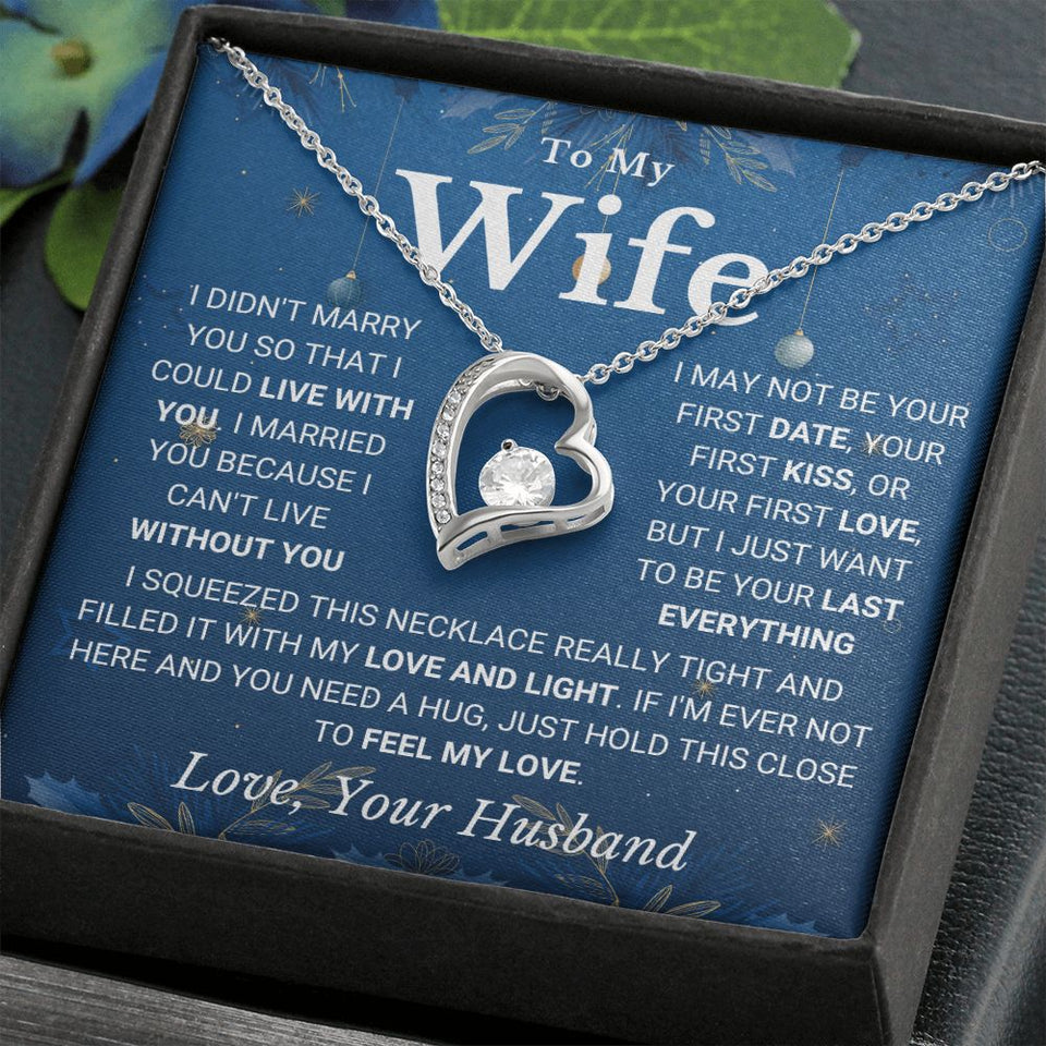 Necklace for Wife from Husband - I Can't Without You, I Love You - Forever Love Necklace