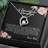 To My Beautiful Daughter From Dad | I Can Promise | Forever Love Necklace