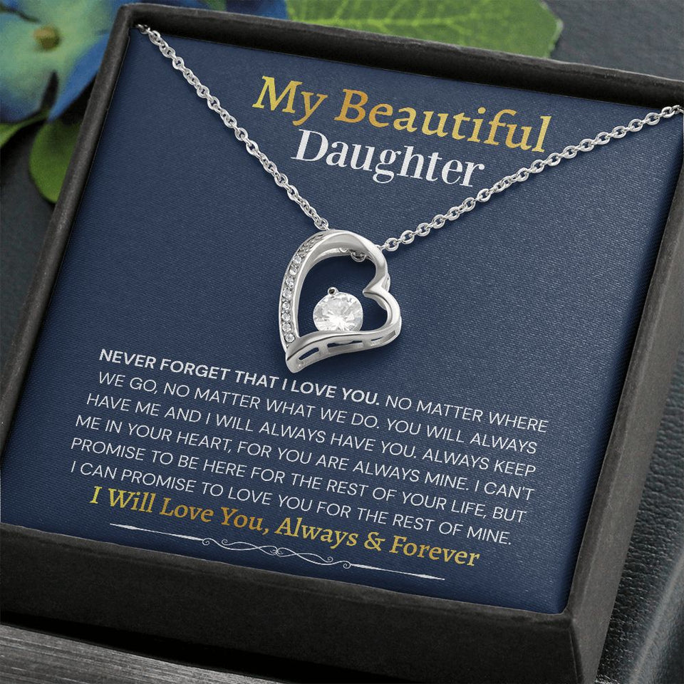Forever Love Necklace Gift to Daughter Gift For Mom, necklace For Wife, Gift For Mother's Day