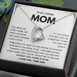 To my Loving Mom- Mother's day Gift From Son- Forever Love Necklace