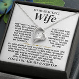To My Beautiful Wife | Meeting You Was Fate | Forever Love Necklace