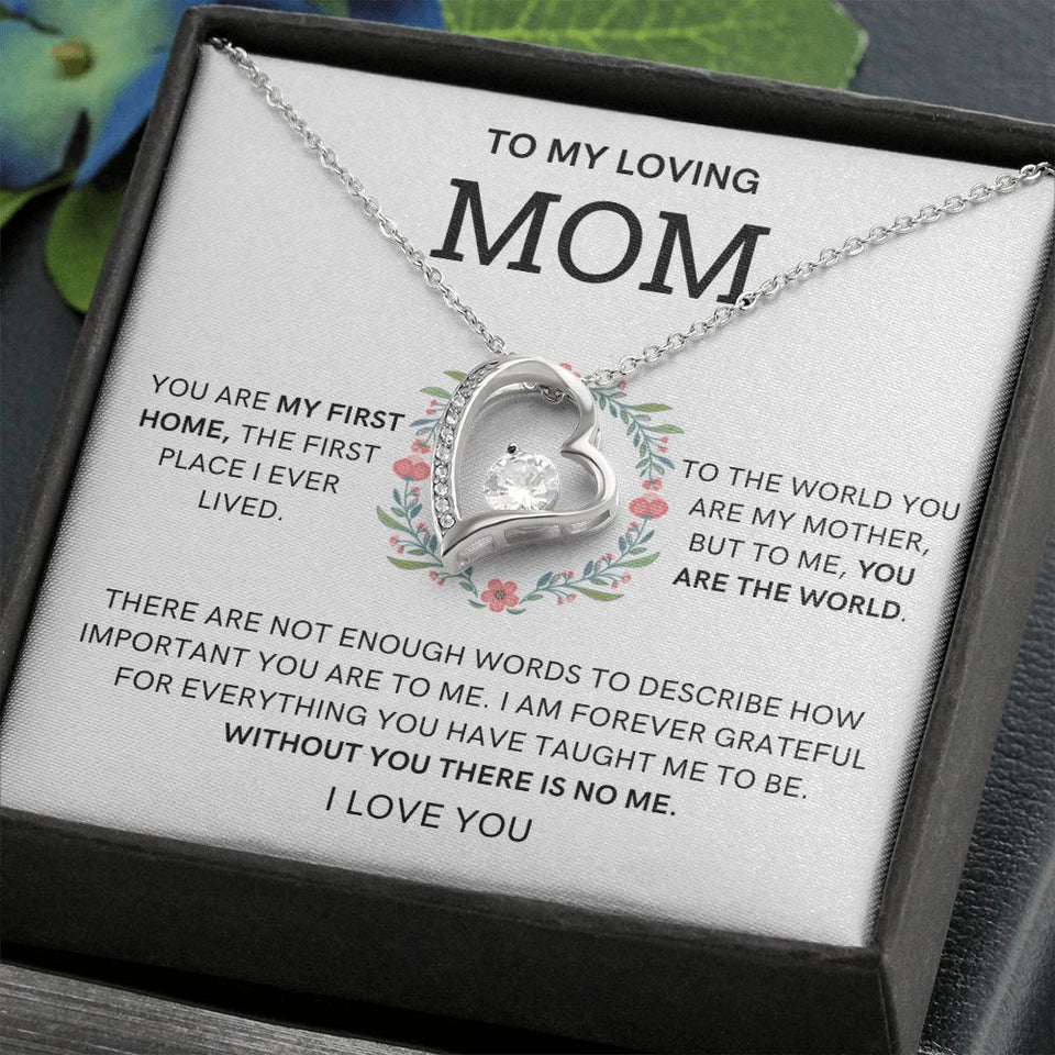 Loving Mom-Forever Love Necklace, Mom Son Gift, Mom Necklace from Daughter