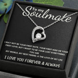 To My Soulmate - Forever Love - Love of My Life Necklace - Black Card