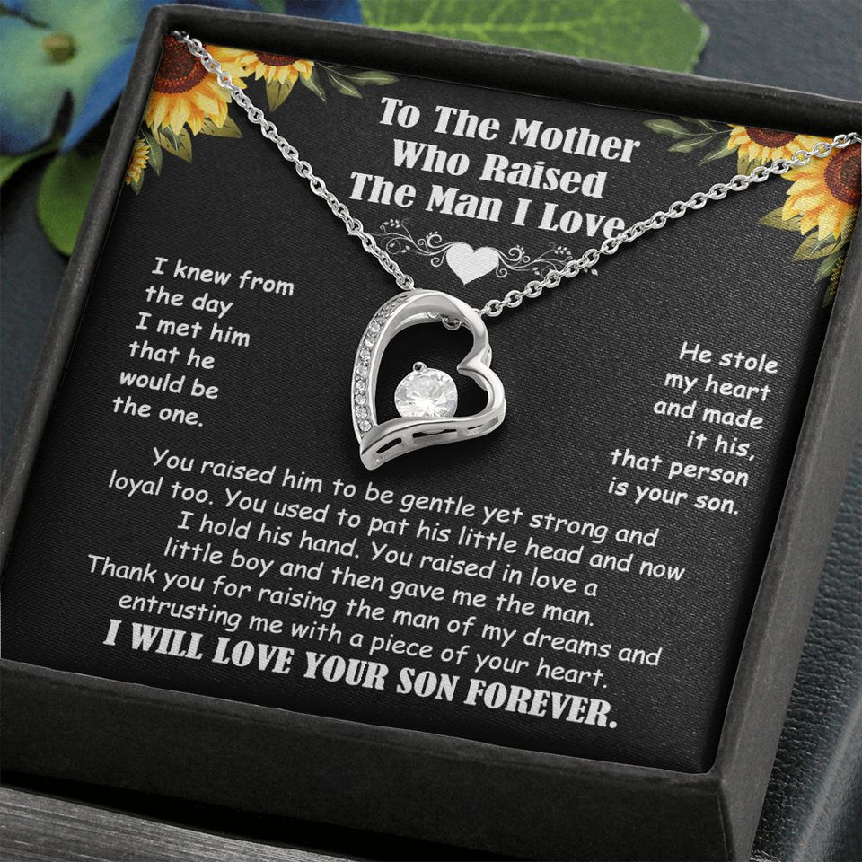 Mother Who Raised The Man I Love - I Will Love Your Son Forever - Forever Love Necklace