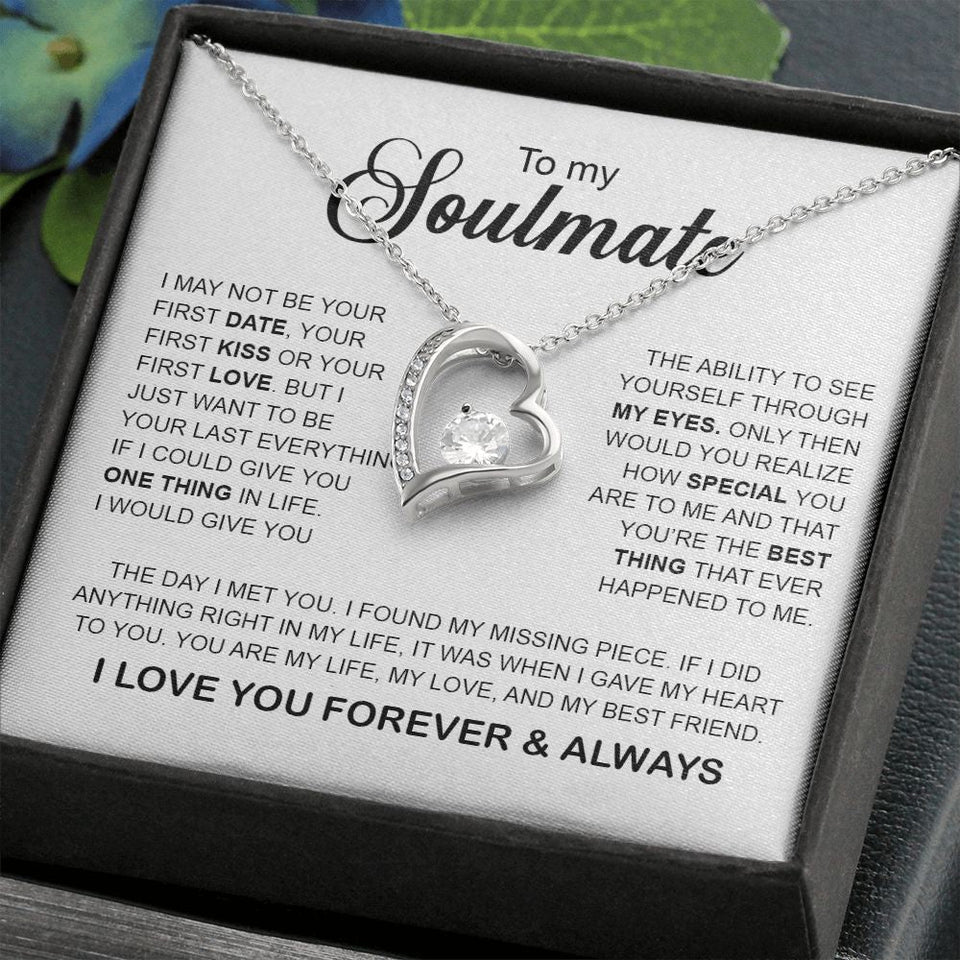 To My Soulmate | You Are My Missing Piece | Romantic Gift Forever Love Necklace