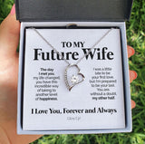 Forever Love Necklace - To My Future Wife - Forever Love - My Other Half Gift For Wife For Mom Gift For