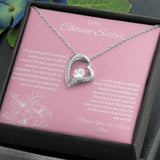 To My Chosen Sister - Forever Love Necklace - Pink Gift For Mom, necklace For Wife, Gift For Mother's Day