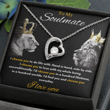 To My Soulmate - Forever Love Necklace - Hand in Hand Gift For Mom, necklace For Wife, Gift For Mother's Day