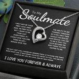 To My Soulmate - Forever Love Necklace - The Day I Met You - Black Card
