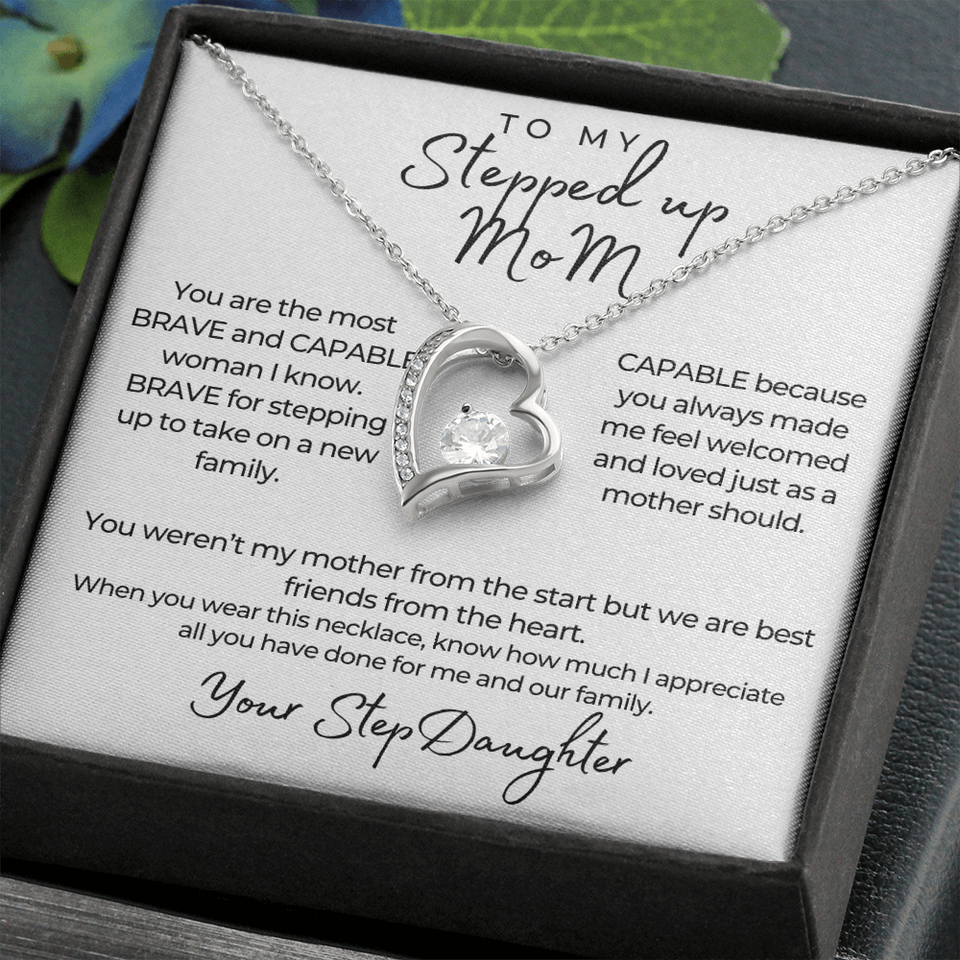 Forever Love Necklace, Gorgeous Necklace for StepMom from StepDaughter, Gift For Step Mom