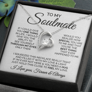 Namashops - Forever Love Necklace - To my Soulmate- You are the best - Forever Love Necklace, Gift For Wife, For Mom, Gift For Christmas, Birthday