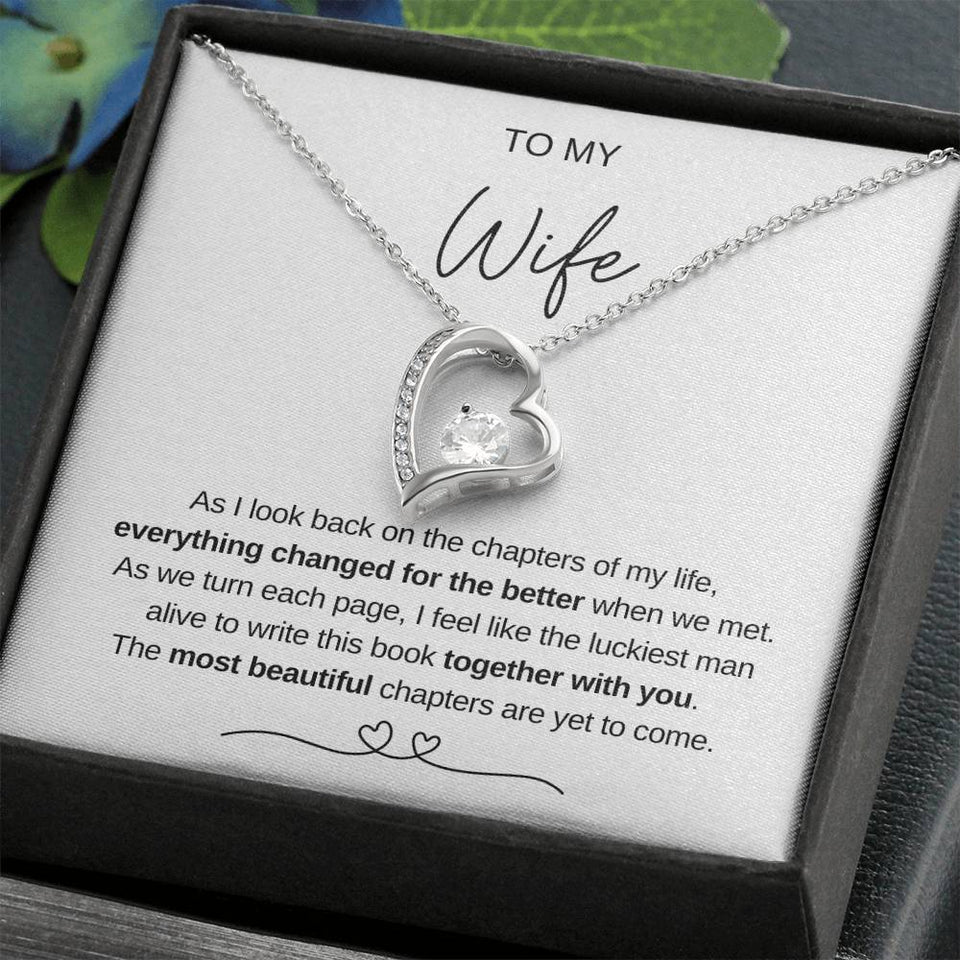 To My Wife Forever Love Necklace Beautiful Chapters