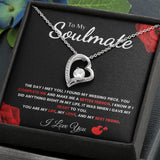 To My Soulmate - Forever Love Necklace - Missing Piece Gift For Mom, necklace For Wife, Gift For Mother's Day