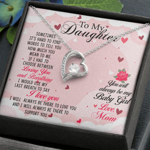 To my Daughter-01 Daughter Forever Love Heart Necklace
