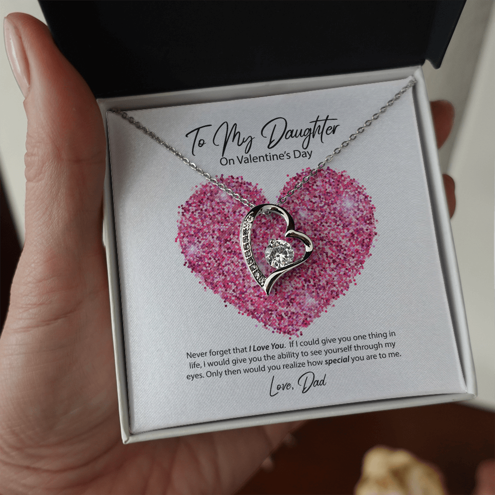 To My Daughter from Dad Valentine's Day Forever Love Necklace