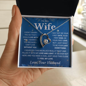 Wife Necklace from Husband - Without You - Forever Love Necklace, Best Necklace for Wife, Gift for Birthday, Anniversary