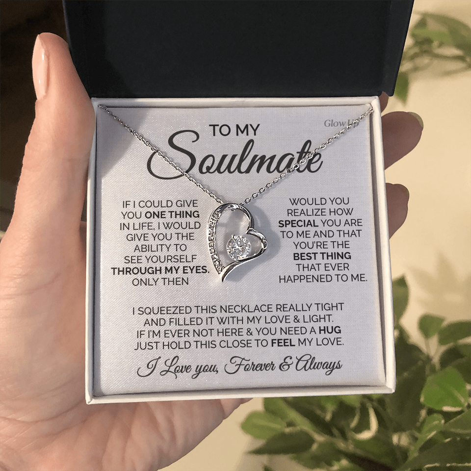 Namashops - Forever Love Necklace - To my Soulmate- You are the best - Forever Love Necklace, Gift For Wife, For Mom, Gift For Christmas, Birthday