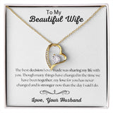 To My Beautiful Wife - Forever Love Necklace Gift For Mom, necklace For Wife, Gift For Mother's Day