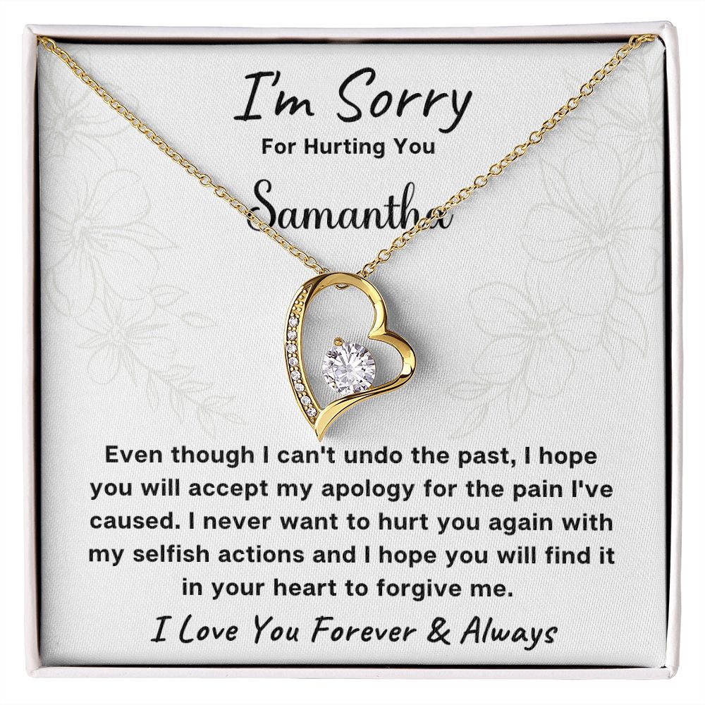 Personalized I'm sorry for Hurting You Forever Love Necklace Apology Gift for her