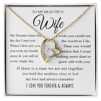 To My Beautiful Wife | My Dreams Came True | Forever Love Necklace