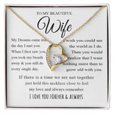 To My Beautiful Wife | My Dreams Came True | Forever Love Necklace