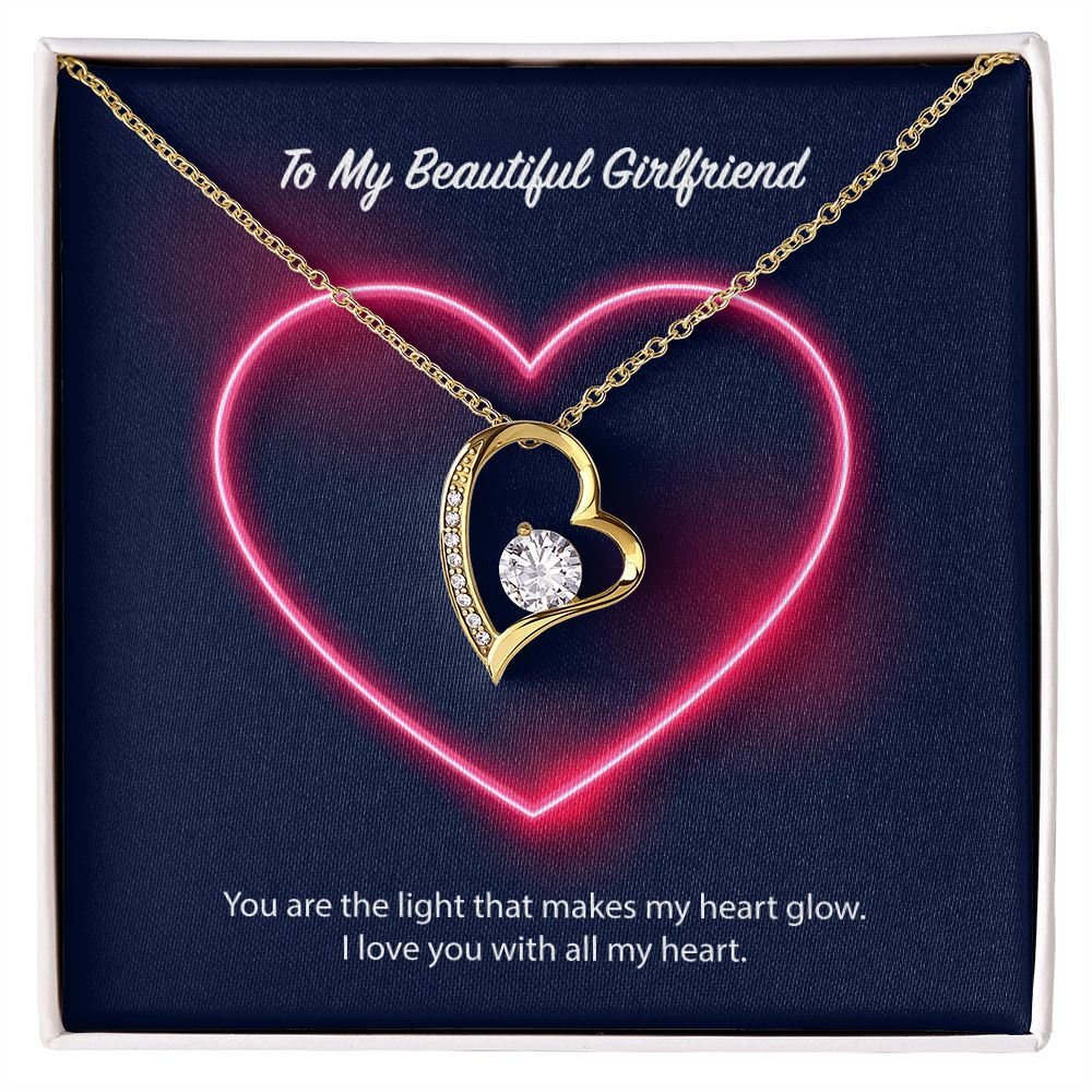 To My Beautiful Girlfriend Forever Love Necklace