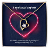 To My Beautiful Girlfriend Forever Love Necklace