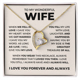 Gift for Wife, Valentine Necklace for Wife - Greatest Treasure - Forever Love Necklace