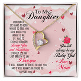 To my Daughter-01 Daughter Forever Love Heart Necklace