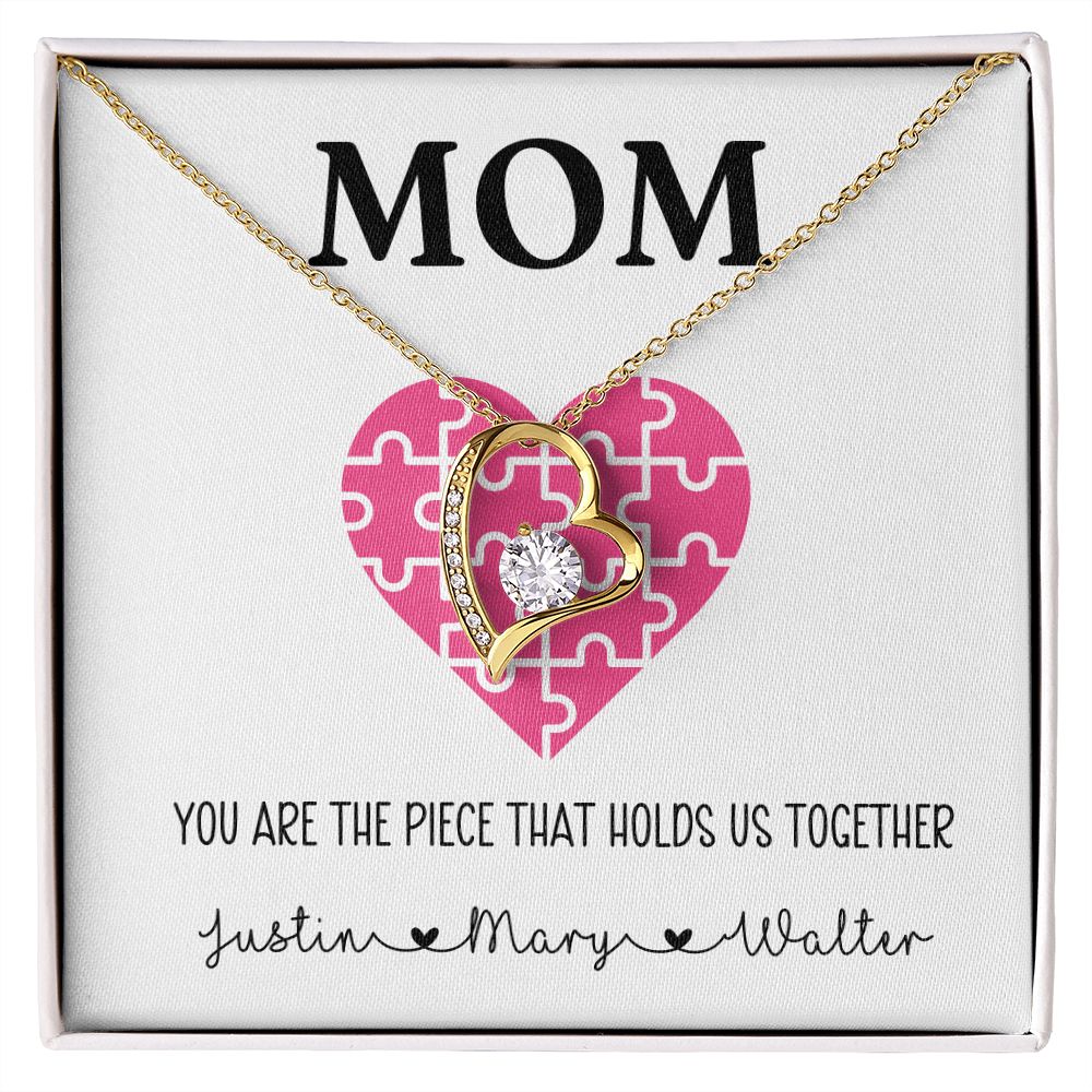 You Hold us Together - Personalized Mother's day Mom Gift Forever Love Necklace