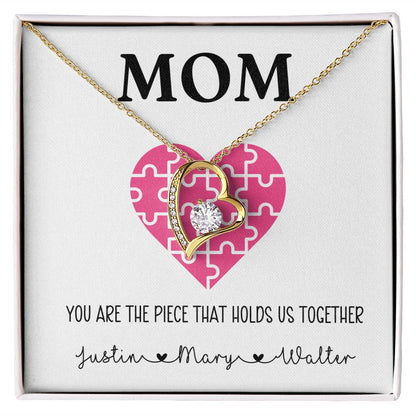 You Hold us Together - Personalized Mother's day Mom Gift Forever Love Necklace