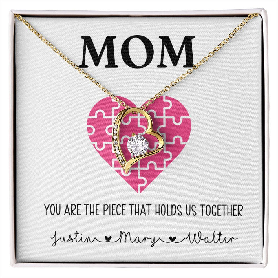 You Hold us Together - Personalized Mother's day Mom Gift Forever Love Necklace