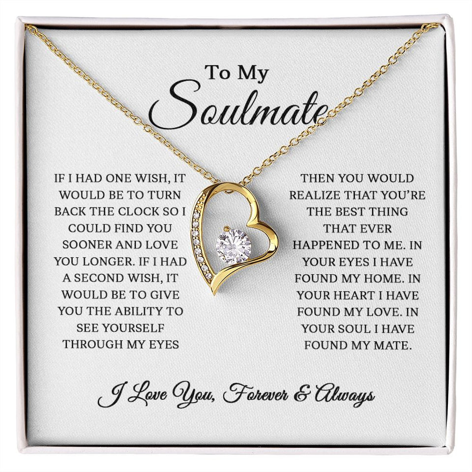 To My Soulmate In Your Eyes | Romantic Gift For Your Soulmate | Forever Love Necklace