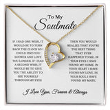 To My Soulmate In Your Eyes | Romantic Gift For Your Soulmate | Forever Love Necklace