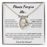 Please forgive me Personalized Forever Love Necklace, Apology Gift