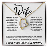 To My Wife - Forever Love Necklace - The Day I Met You - White Card Gift For Mom, necklace For Wife, Gift For Mother's Day
