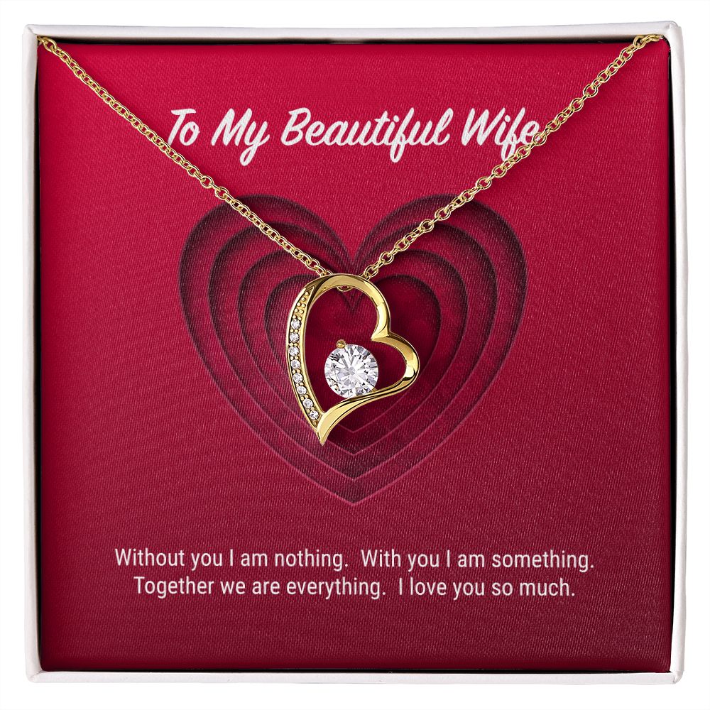 To My Beautiful Wife Forever Love Necklace