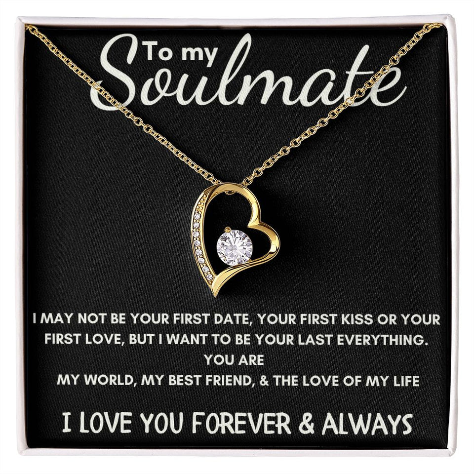 To My Soulmate - Forever Love - Love of My Life Necklace - Black Card