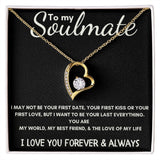 To My Soulmate - Forever Love - Love of My Life Necklace - Black Card