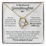 My Dearest Granddaughter Gift - All You Need is Within You - Forever Love Necklace
