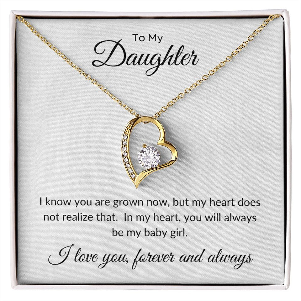 To My Daughter - Always My Baby Girl Forever Love Necklace