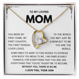 To my Loving Mom- Mother's day Gift From Son- Forever Love Necklace