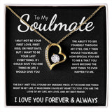To My Soulmate - Forever Love Necklace - The Day I Met You - Black Card