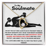 To My Soulmate - Forever Love Necklace - Booty Grabbin' - White Card