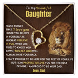 Dad to Daughter Necklace - Forever Love Necklace - Necklace Gift for Daughter from Dad