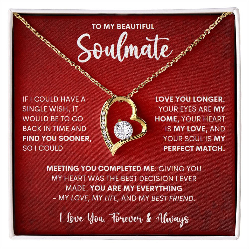 Your Soul Is My Perfect Match | Gift For Soulmate | Forever Love Necklace