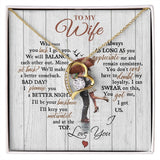To My Wife | I'll Be Your Backbone | Forever Love Necklace | Christmas Gift for Wife
