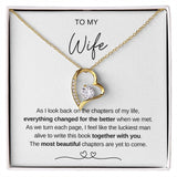 To My Wife Forever Love Necklace Beautiful Chapters