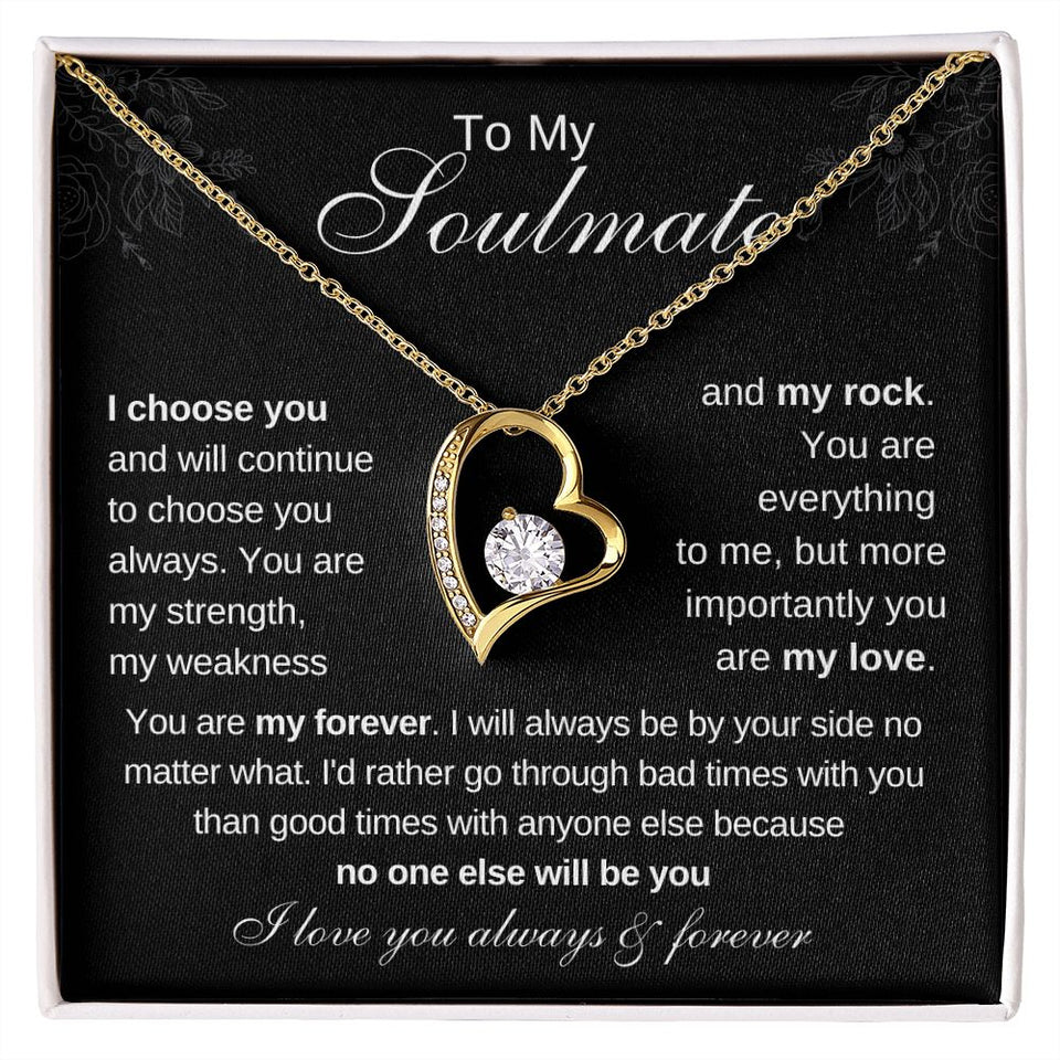 Soulmate You are my Rock Forever Love Pendant Necklace